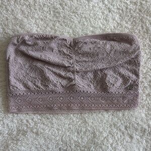 Lucky Brand Lace Bandeau Bra in Mauve/Old Pink